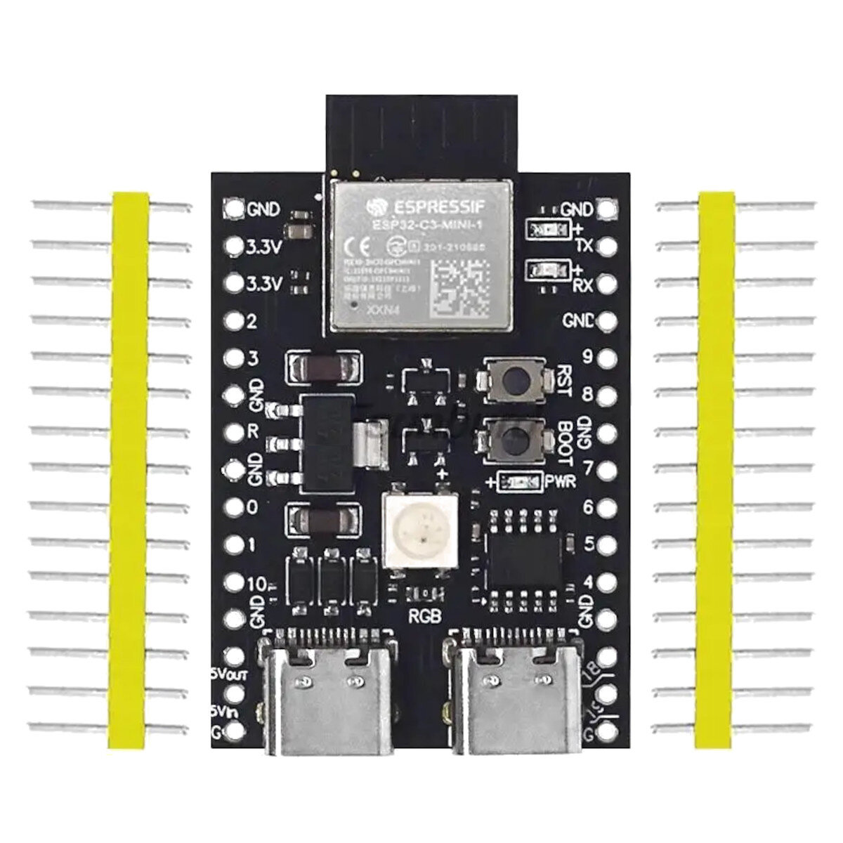Плата разработки ESP32-C3-Mini-1 с двумя USB Type-C и 4 Мбит флеш-памяти