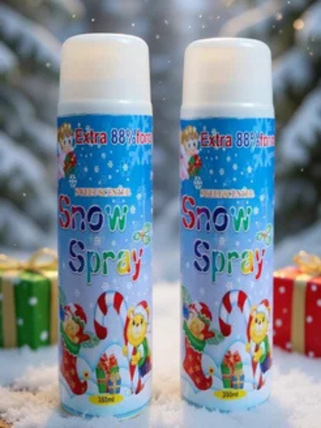 Искусственный снег, не тает, Extra 88% Snow Spray, для украшения ёлки и окон, 250 мл