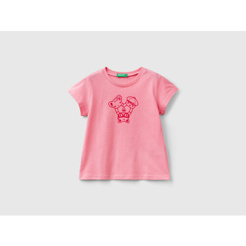 фото Футболка united colors of benetton, размер 82, розовый