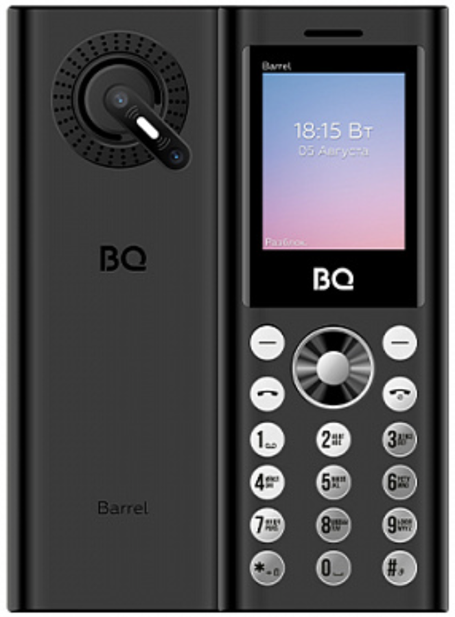 Телефон BQ 1858 Barrel, 3 SIM, черный