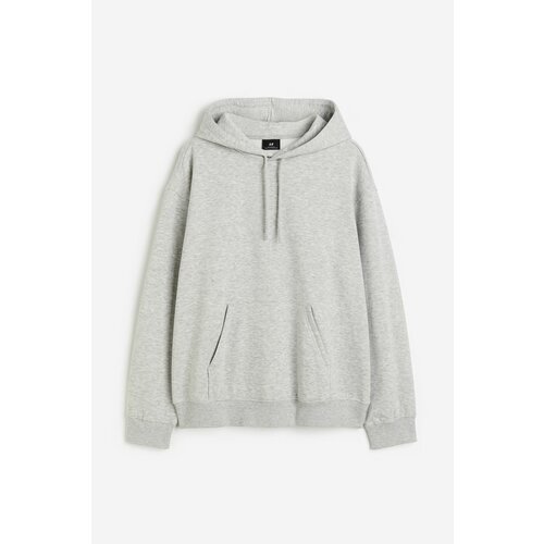 Худи H&M Relaxed Fit Hoodie, размер L, серый