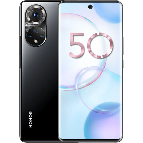 смартфон honor 70 5g 8 128 гб global dual nano sim полночный черный Смартфон HONOR 50 6/128 ГБ Global, Dual nano SIM, полночный черный