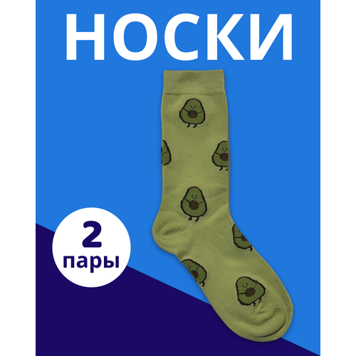 Носки , 2 пары, размер 36-41, зеленый