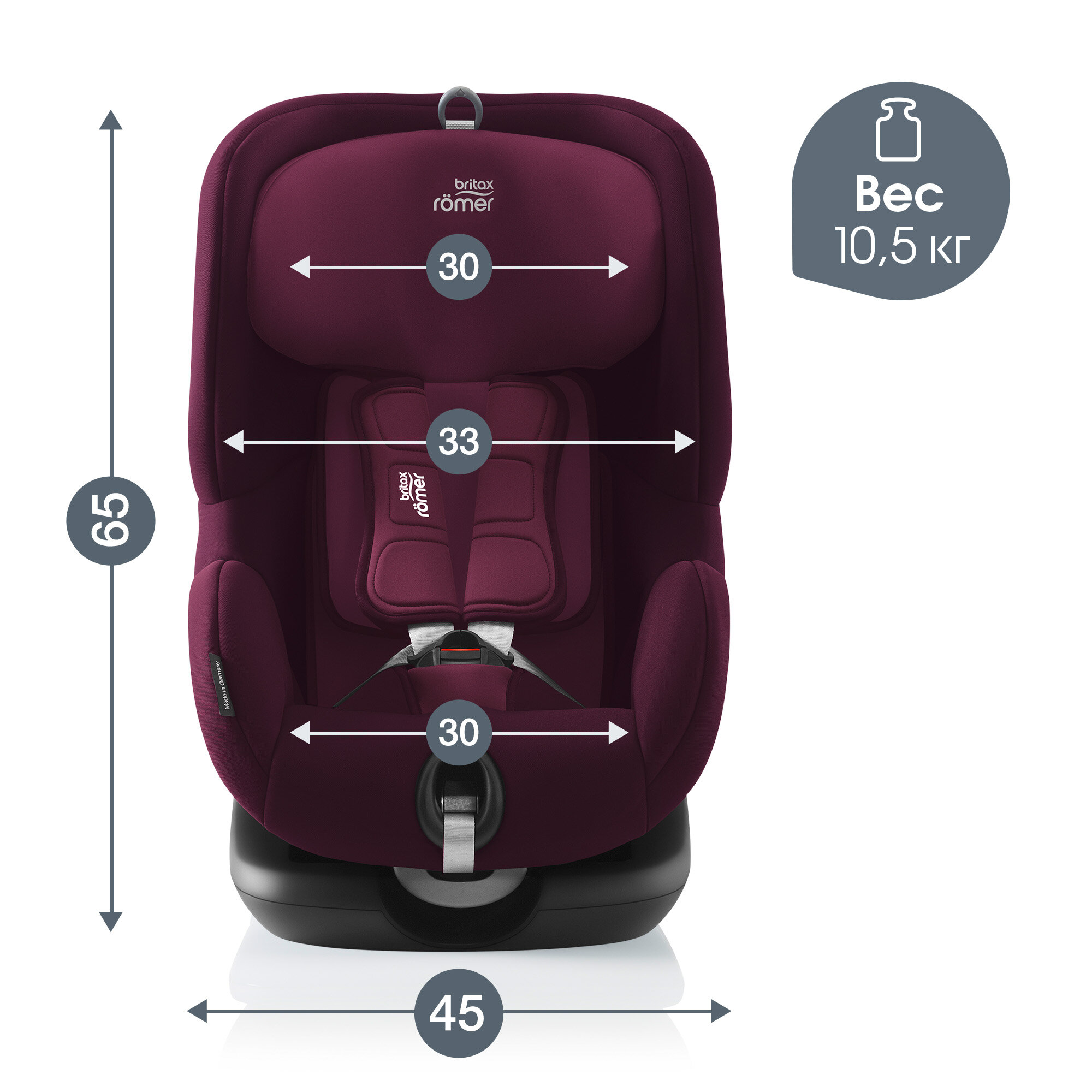 Автокресло Britax Romer, Trifix 2 i-Size, Trendline Moonlight Blue - фото №10