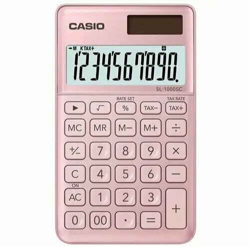 Калькулятор Casio SL-1000SC-PK-S-EP Карманный калькулятор для дома школы и офиса.