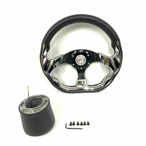 Спортивный руль 4156FPVCхром с адаптером на ВАЗ 2101210221032104210521062107 3190₽