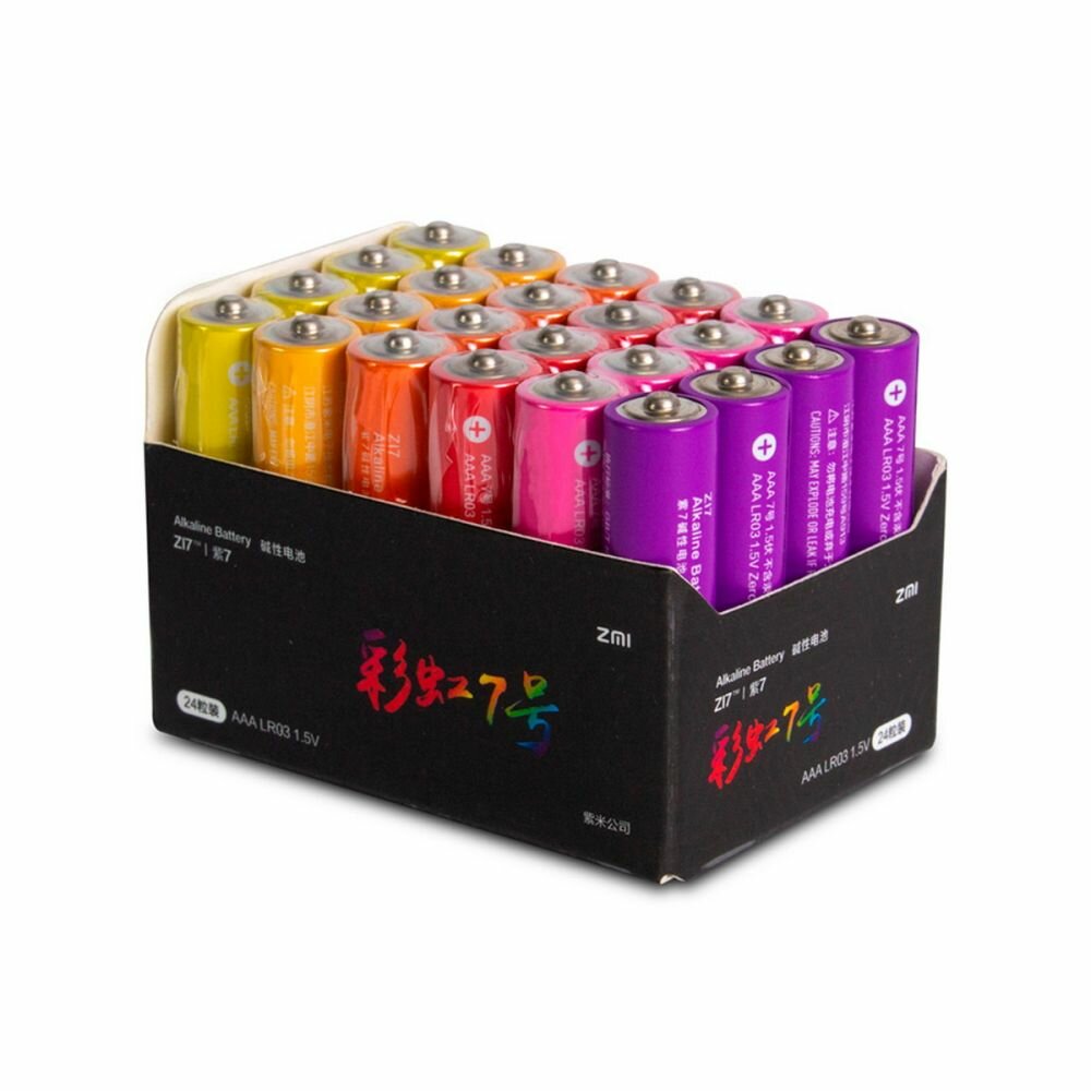 Батарейки ZI7 AA724 AAA rainbow alkaline battery (24pcs) (ZMKAA724CNCM)