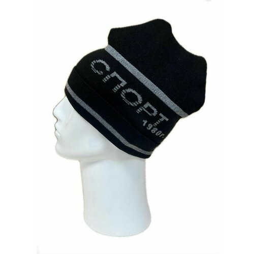 фото Шапка , размер свободный, черный шапка-сиб