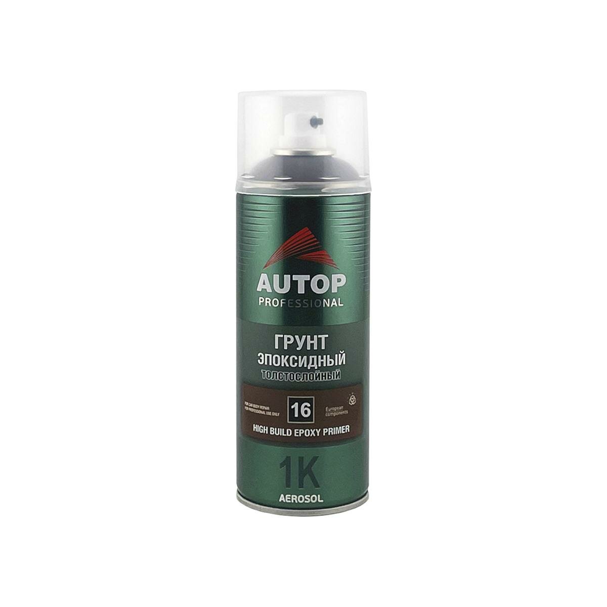 Грунт эпоксидный автомобильный толстослойный Autop 16 High Build Epoxy Primer 1K ATP-A07233 серый аэрозоль 520 мл.