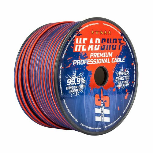 Акустический кабель (красно-синий, 14AWG, 100 м) KICX HEADSHOT OFC14100
