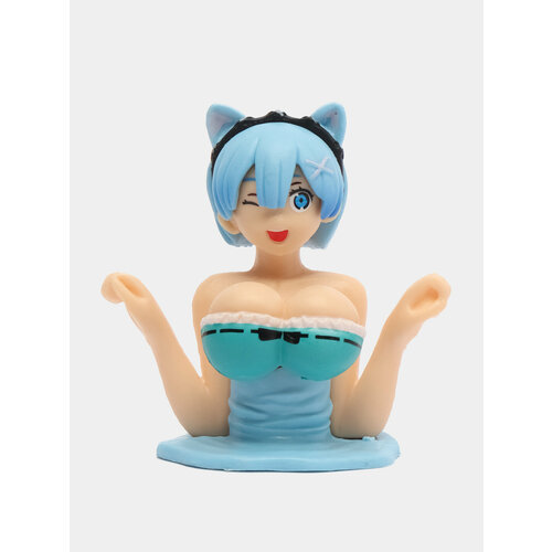 Аксессуар аниме фигурка на панель машины Девушка с трясущейся грудью Цвет Голубой 834₽