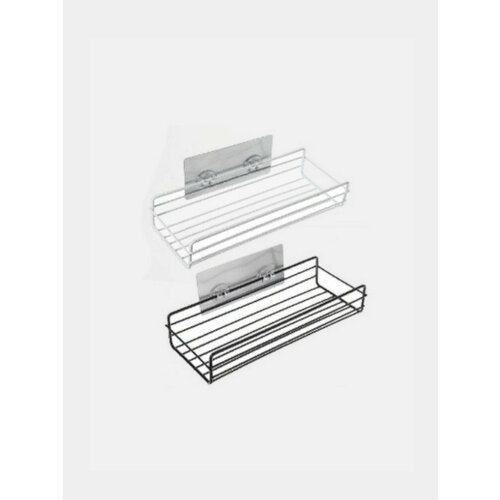 Настенная полка без перфорации для ванной и кухни Цвет Белый 1399₽