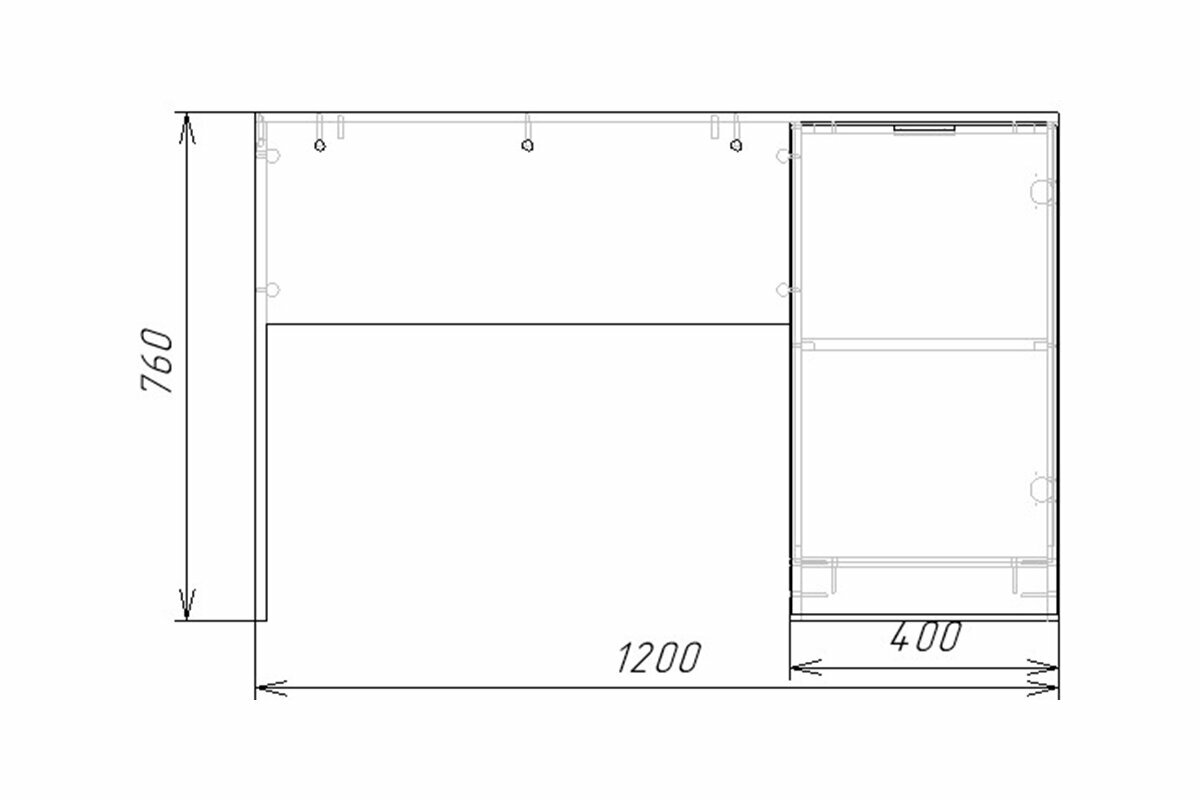 Письменный стол Салерно Белый 120x50x76