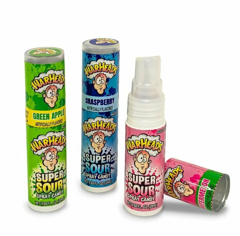 Конфета Warheads Super Sour Spray, с кислинкой, 3 вкуса по 20 мл