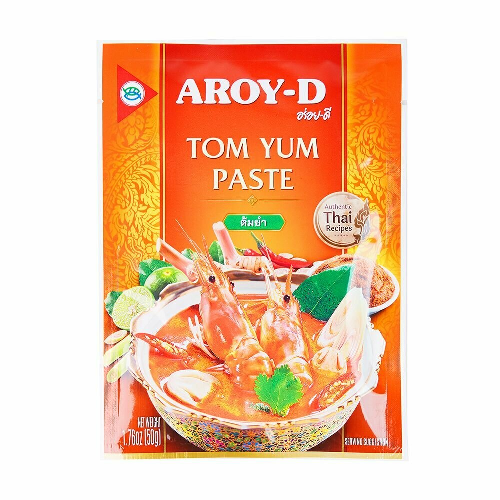 Aroy-D паста "Том Ям/Tom Yum Paste" кисло-сладкая, 50гр на основе растительных масел