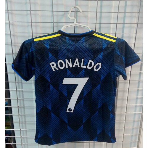 RONALDO размер 30 (на 15-16 лет ) форма ( майка + шорты ) футбольного клуба Манчестер Юнайтед №7 Рональдо синяя подарочный набор манчестер юнайтед 7
