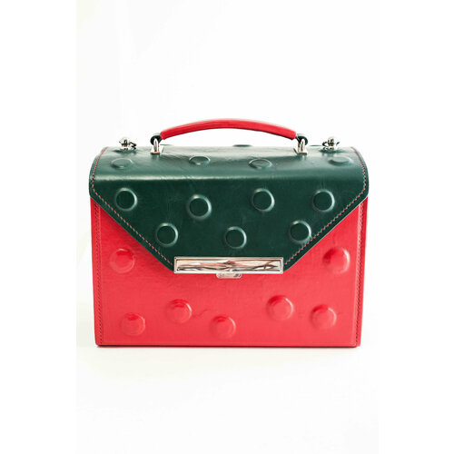 Сумка David Gutman, фактура гладкая, зеленый