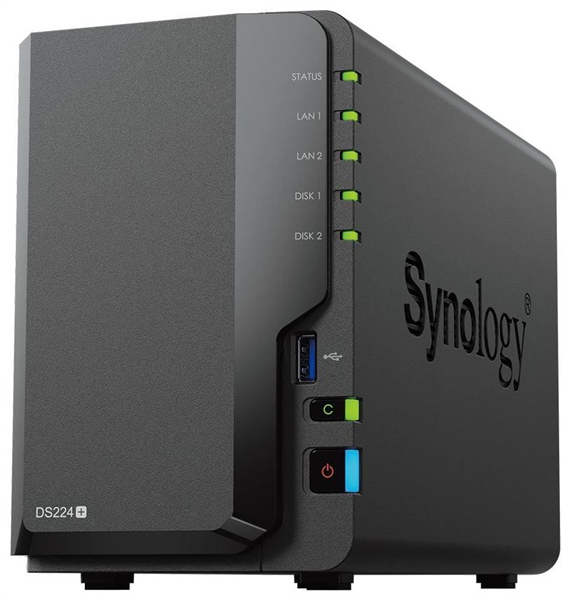 Система хранения данных Synology DC 2,0GhzCPU/2GB(upto6)/RAID0,1/up to 2HDDs SATA(3,5' 2,5')/2xUSB3.2/2GigEth/iSCSI/2xIPcam(up to 25)/1xPS /1YW