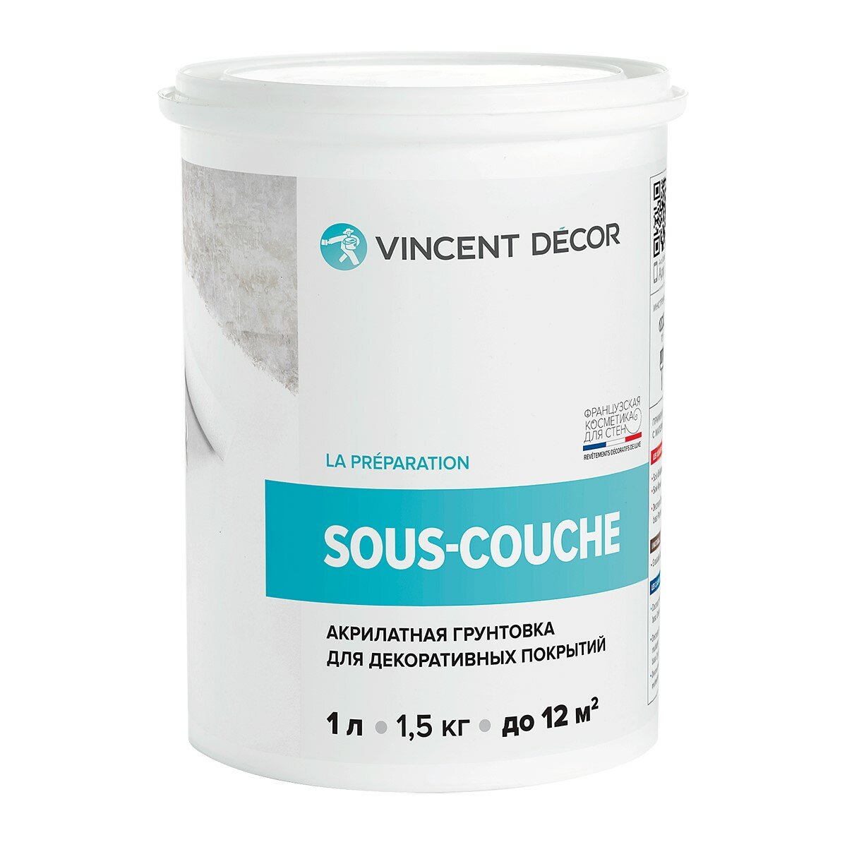 Грунтовка для декоративных штукатурок Vincent Decor Sous-couche (1л)