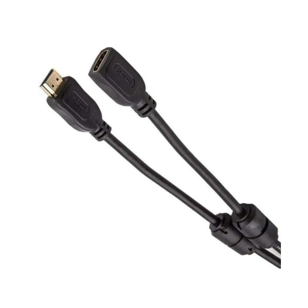 Кабель-удлинитель аудио-видео Telecom TCG200MF-2M, HDMI (m) - HDMI (f) , ver 2.0, 2м, GOLD ф/фильтр, черный Noname - фото №8