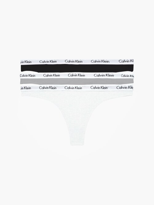 Трусы CALVIN KLEIN, 3 шт., размер S, белый, черный, серый