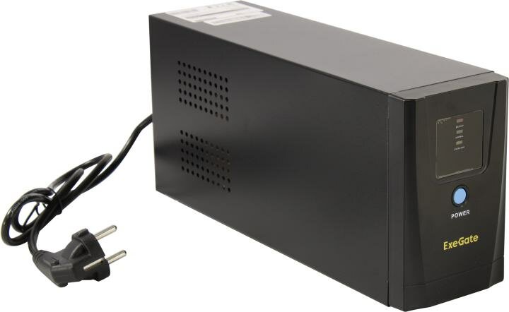 Источник бесперебойного питания Exegate EX292778RUS 900VA/500W, LED, AVR,1*Schuko+2*C13, RJ45/11,USB, метал - фото №5