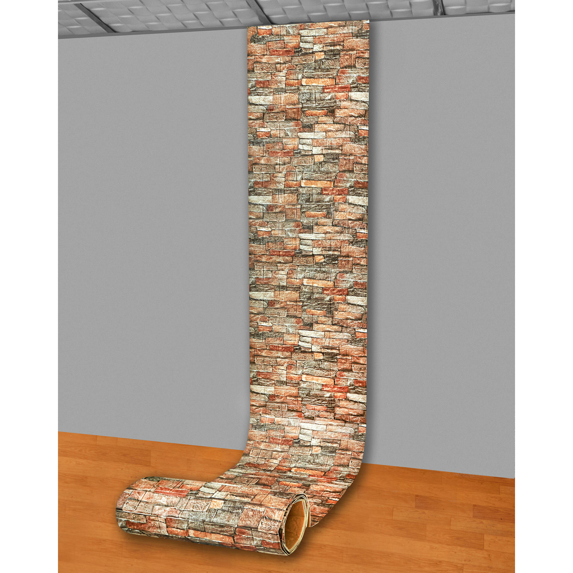 Самоклеящаяся ПВХ 3D-панель для стен в рулоне LAKO DECOR, Каменная кладка 24, 70x600см, толщина 6мм