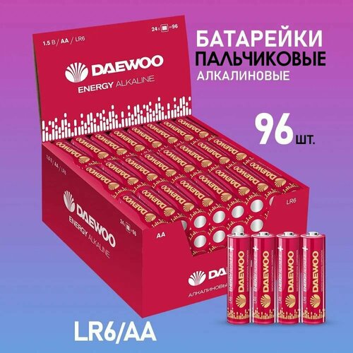 Батарейки алкалиновые DAEWOO ENERGY ALKALINE АA (LR6, пальчиковые), 96 шт. (LR6EA-DB4) батарейки старт батарейки алкалиновые lr6 аа пальчиковые