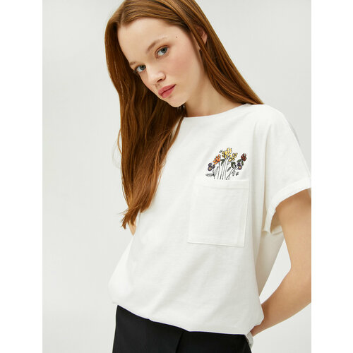 фото Футболка koton, размер m, бежевый