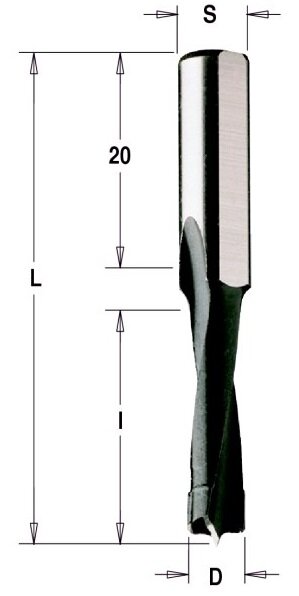 Фреза HW для дюбельного фрезера MAFELL 10x30x58 Z=2 S=8 RH CMT 312.100.11