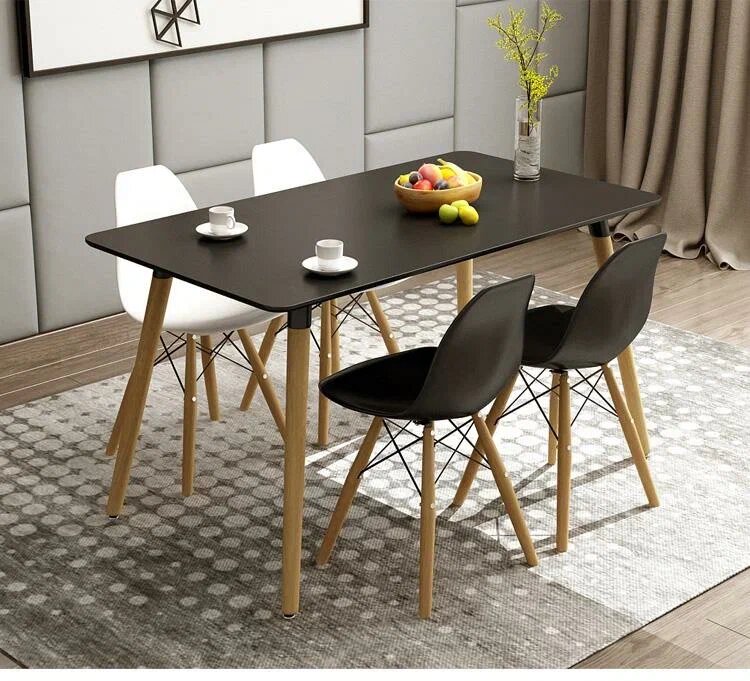 фото Стол обеденный 120х60 для кухни Brunardi Lite (черный) 141543