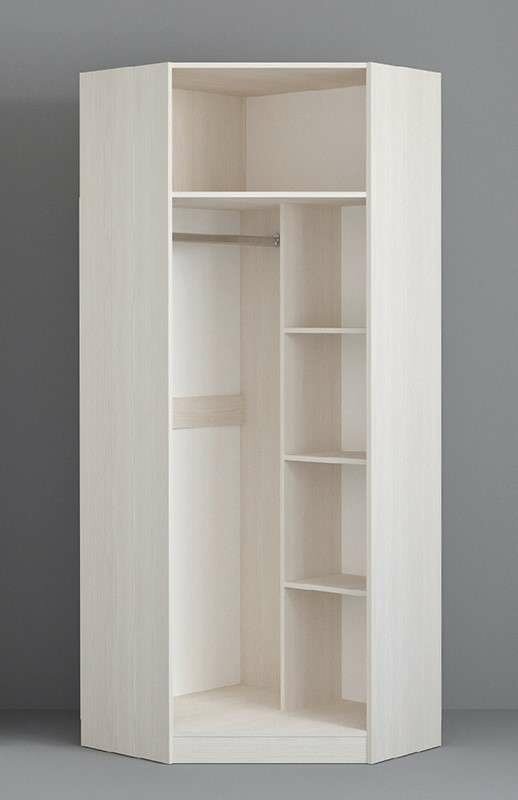 фото Шкаф угловой Колибри 80x80x210 Бодега белая Дисконт (Невозвратный товар!)