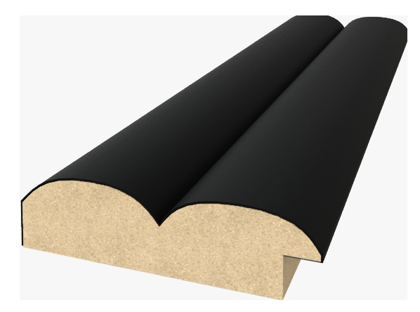 фото Профиль старт-финиш МДФ stella wave de luxe black lead 2700x55x16мм