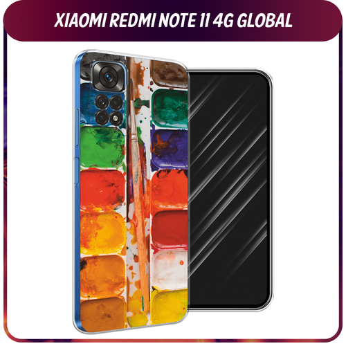 Силиконовый чехол на Xiaomi Redmi Note 11 4G Global/Redmi Note 11S / Редми Ноут 11 Global/11S Акварель