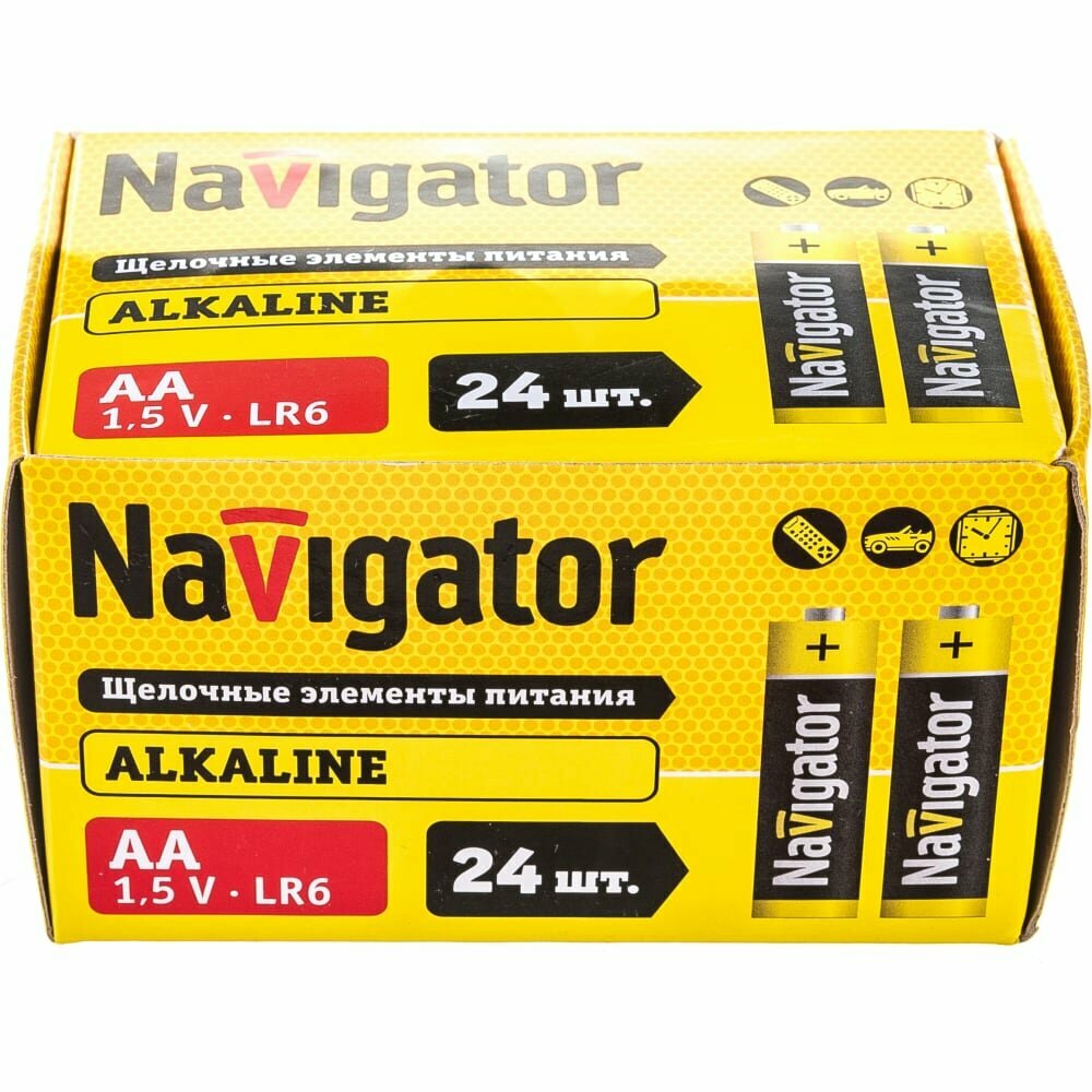 батарейка NAVIGATOR АА алкалиновая 1,5В 24шт - фото №3