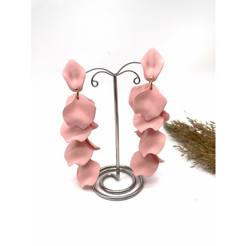 Серьги , розовый
