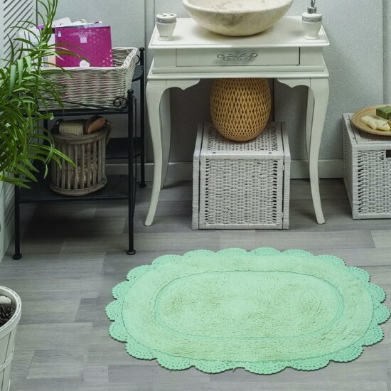 Набор ковриков для ванной Sofi DE Marko MELINDA, зелёный, 60х100/50х70