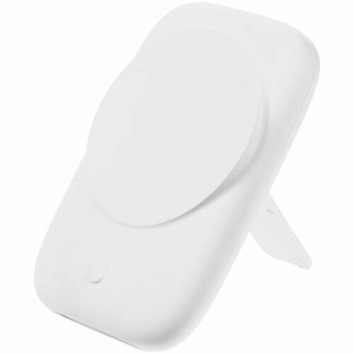 Беспроводная зарядка power bank магнитный аккумулятор для смартфона и часов Feel Motion 5000 мАч белый подарок на 23 февраля 14 февраля мужчине парню папе 229000₽