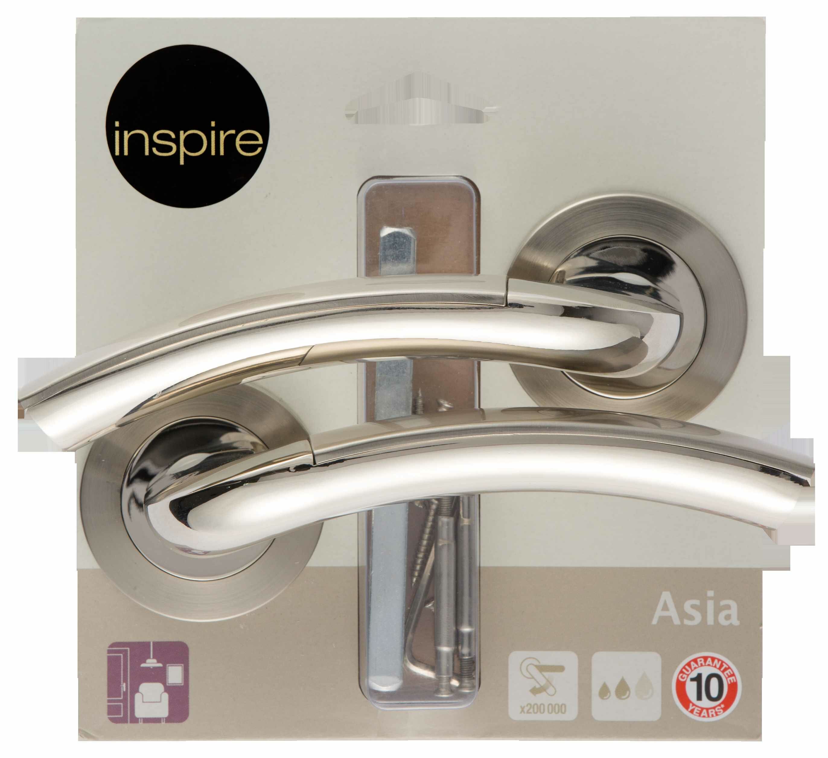 Дверные ручки Inspire Asia, без запирания, цвет никель - фото №6