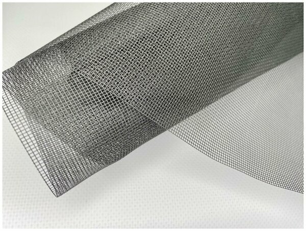 Москитная сетка "Fiberglass", стекловолокно, ПВХ, серая, 140x300 см — фото 1