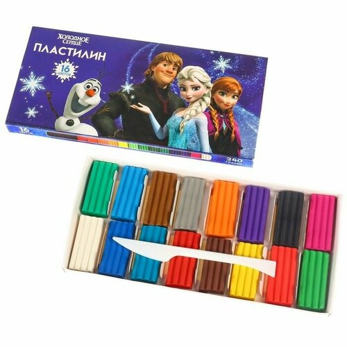 Пластилин 16 цветов 240 г Холодное сердце 552₽