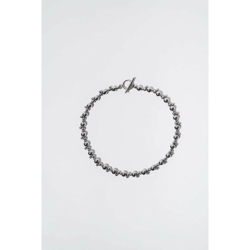 Чокер РЕСУРС Чокер РЕСУРС из стальных шаров (с шарами на кольцах), длина 35 см, серый, белый