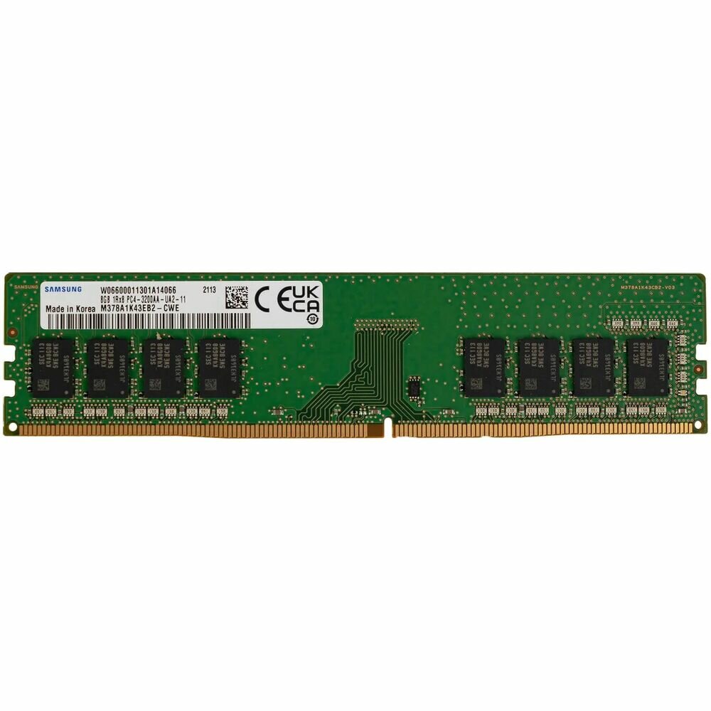 Модуль памяти Samsung DDR4 DIMM 3200MHz PC4-25600 CL21 - 8Gb M378A1K43EB2-CWE