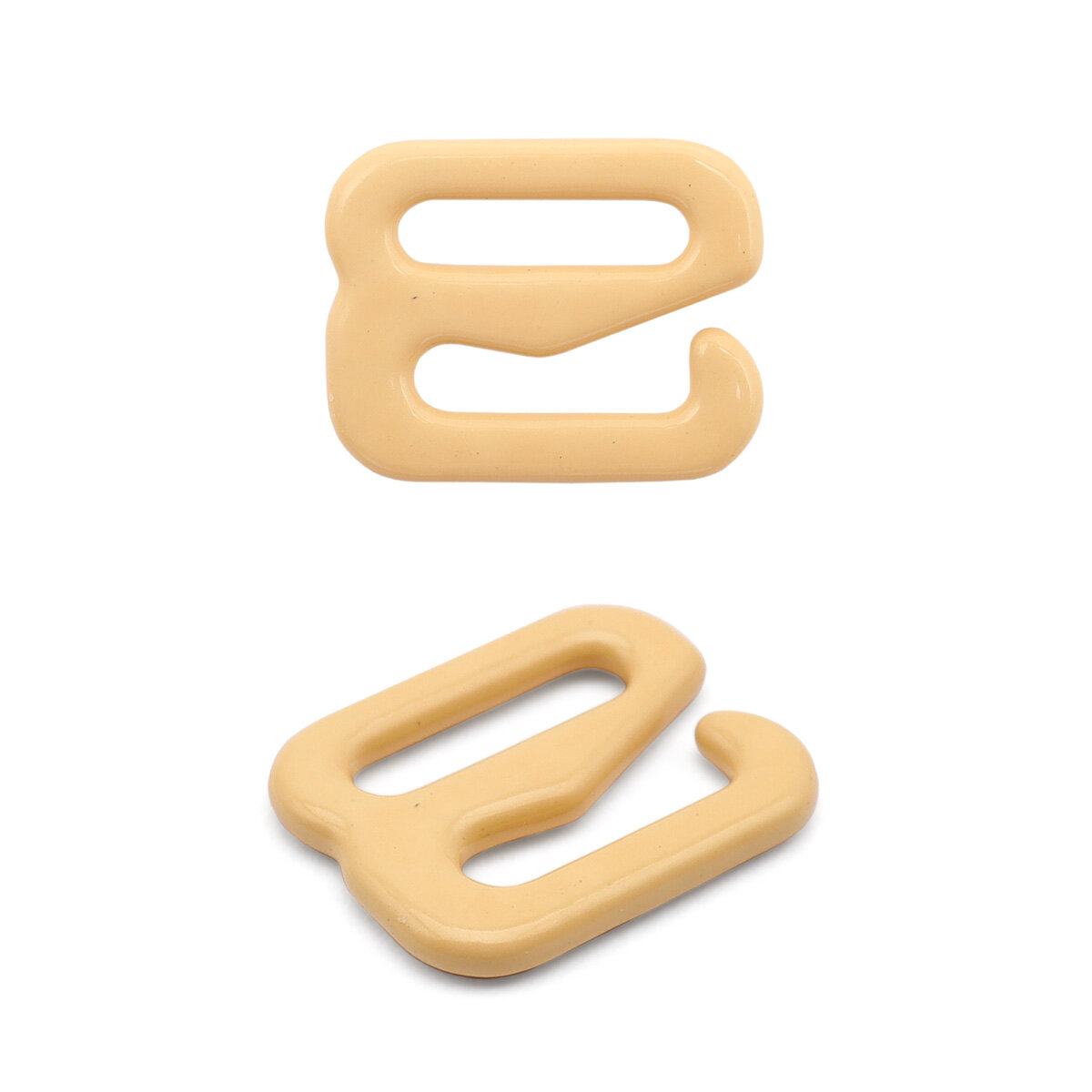 Крючки для бретелей, 8 мм, 20 шт (металл, эмаль), Айрис (C180 телесные)