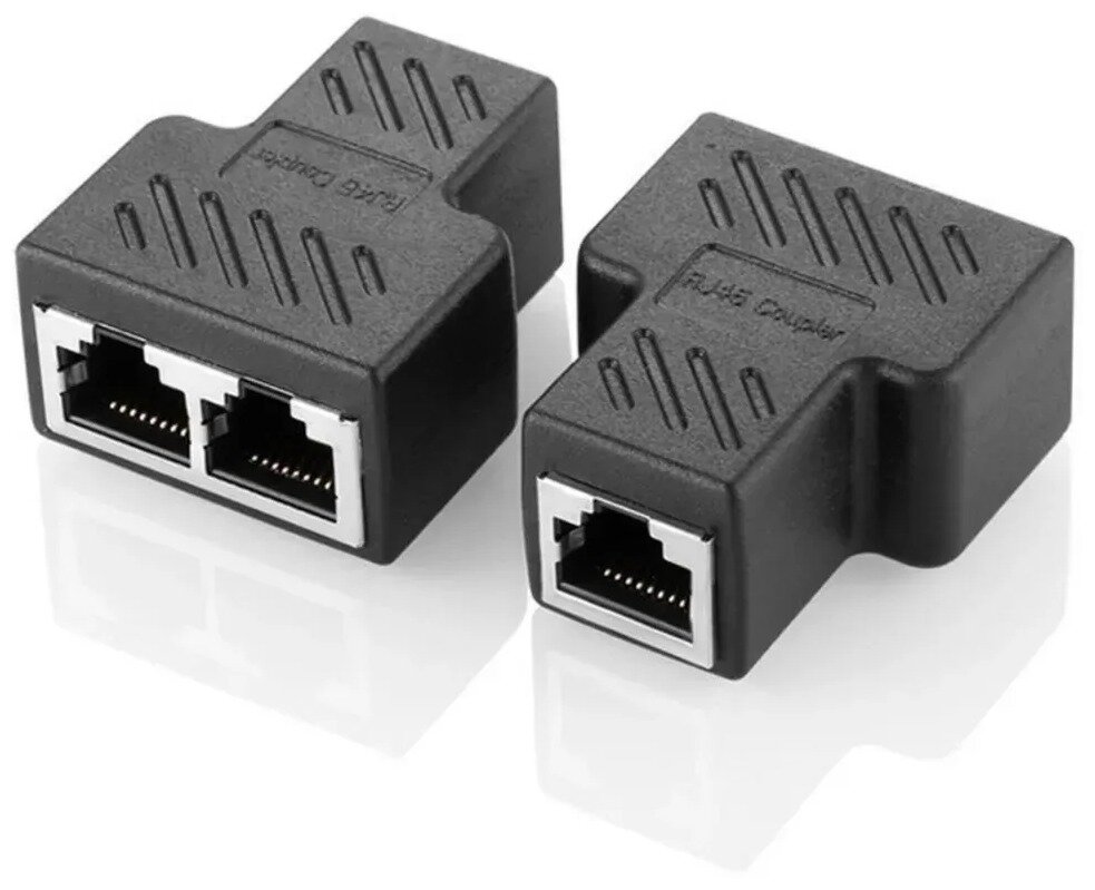 Сетевой разветвитель для интернет-кабеля RJ45 на 2 RJ45 8P8C FTP 5e LAN