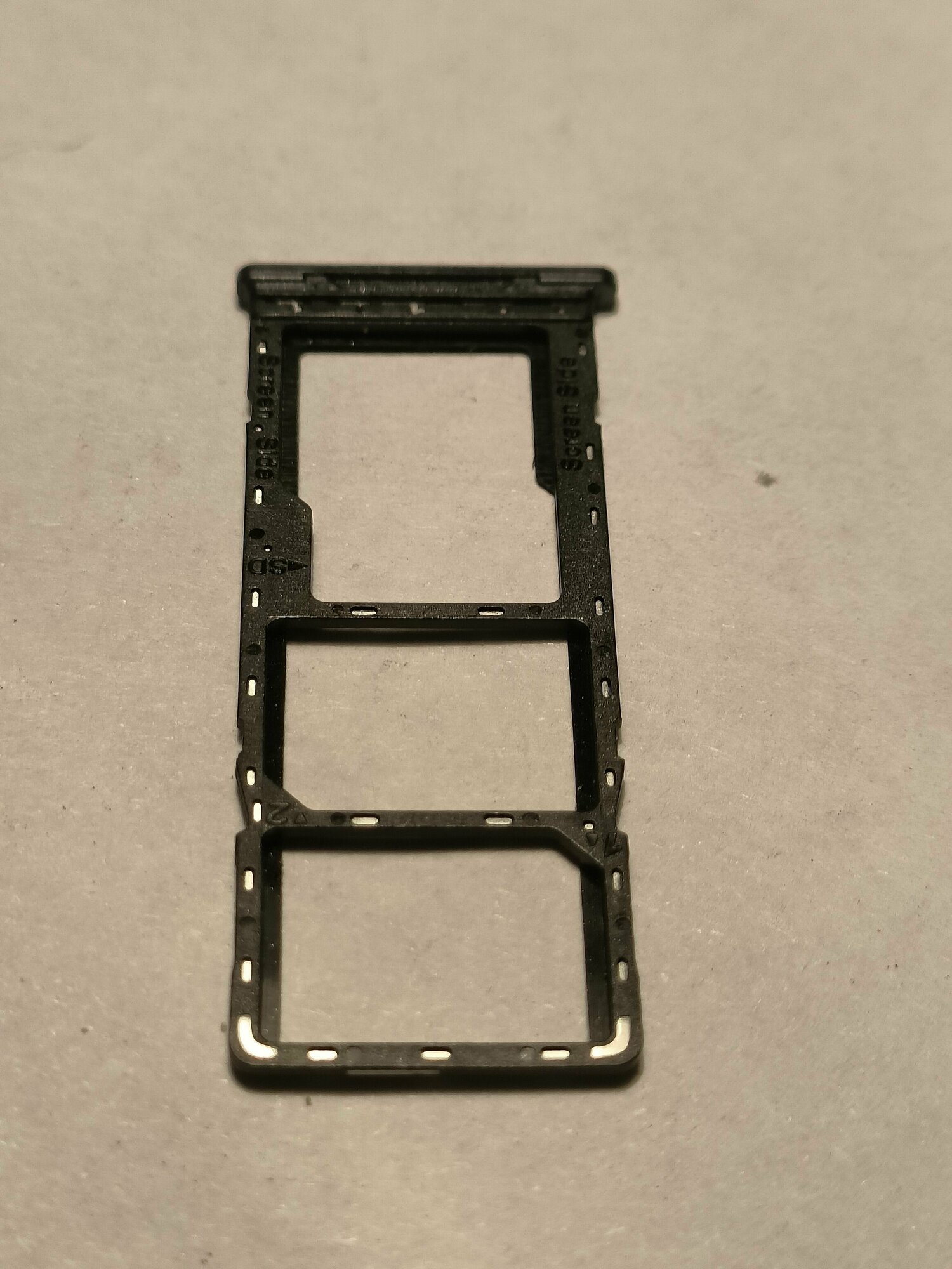 Сим лоток для tecno spark 7, camon 12 air черный — фото 1