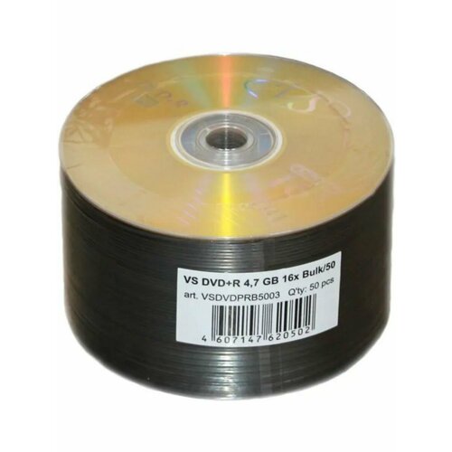 Диск DVD-R VS 4.7 Gb, 16x, Bulk (50) (VSDVDRB5003)