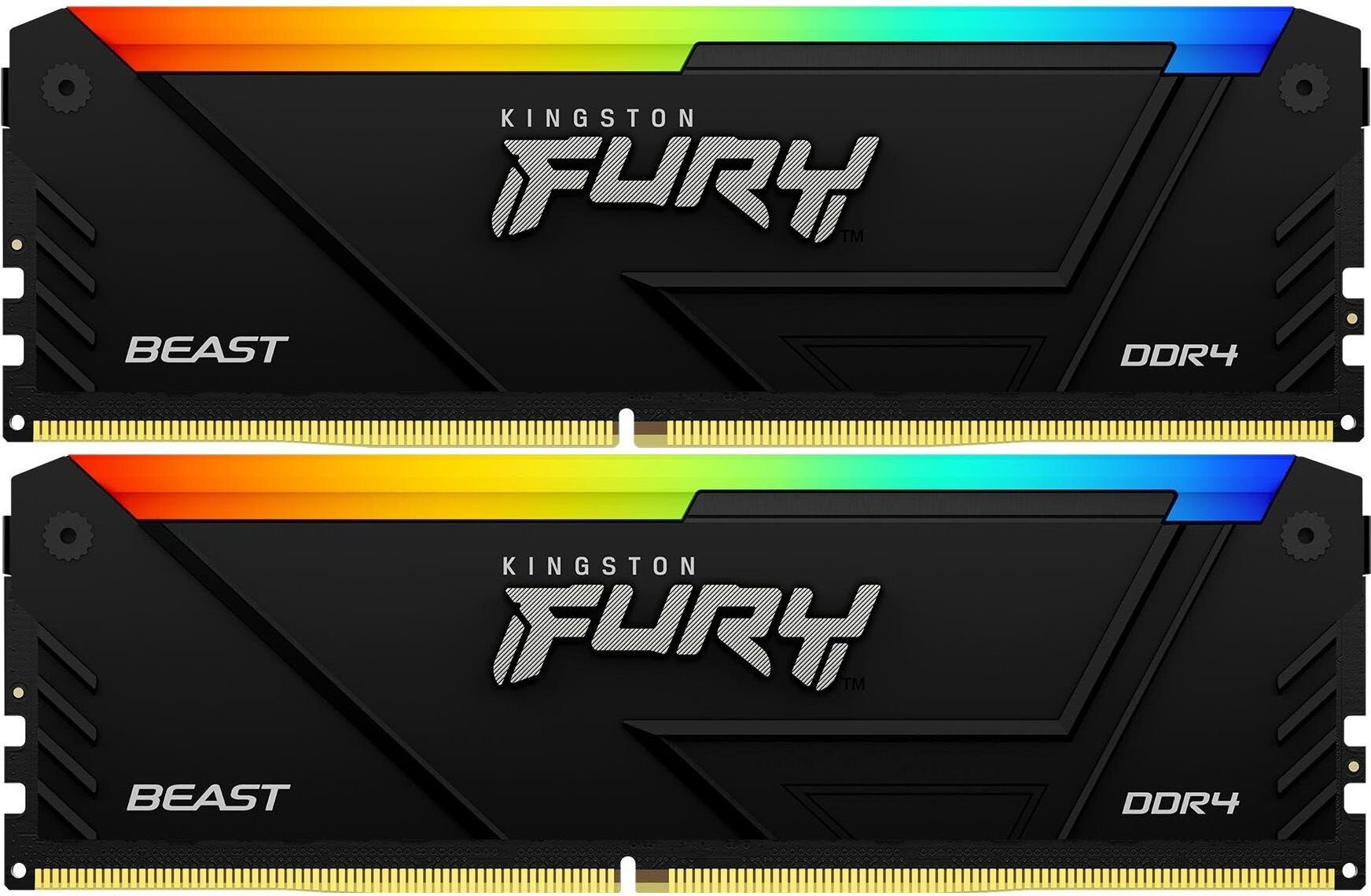 Оперативная память Kingston Fury Beast DDR4 - 2x 16GB, 3200 МГц, DIMM, CL16, RTL (kf432c16bb2ak2/32)