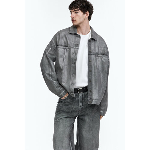 Куртка-рубашка Befree, размер XL, светло-серый джинсовая куртка lee размер xl черный