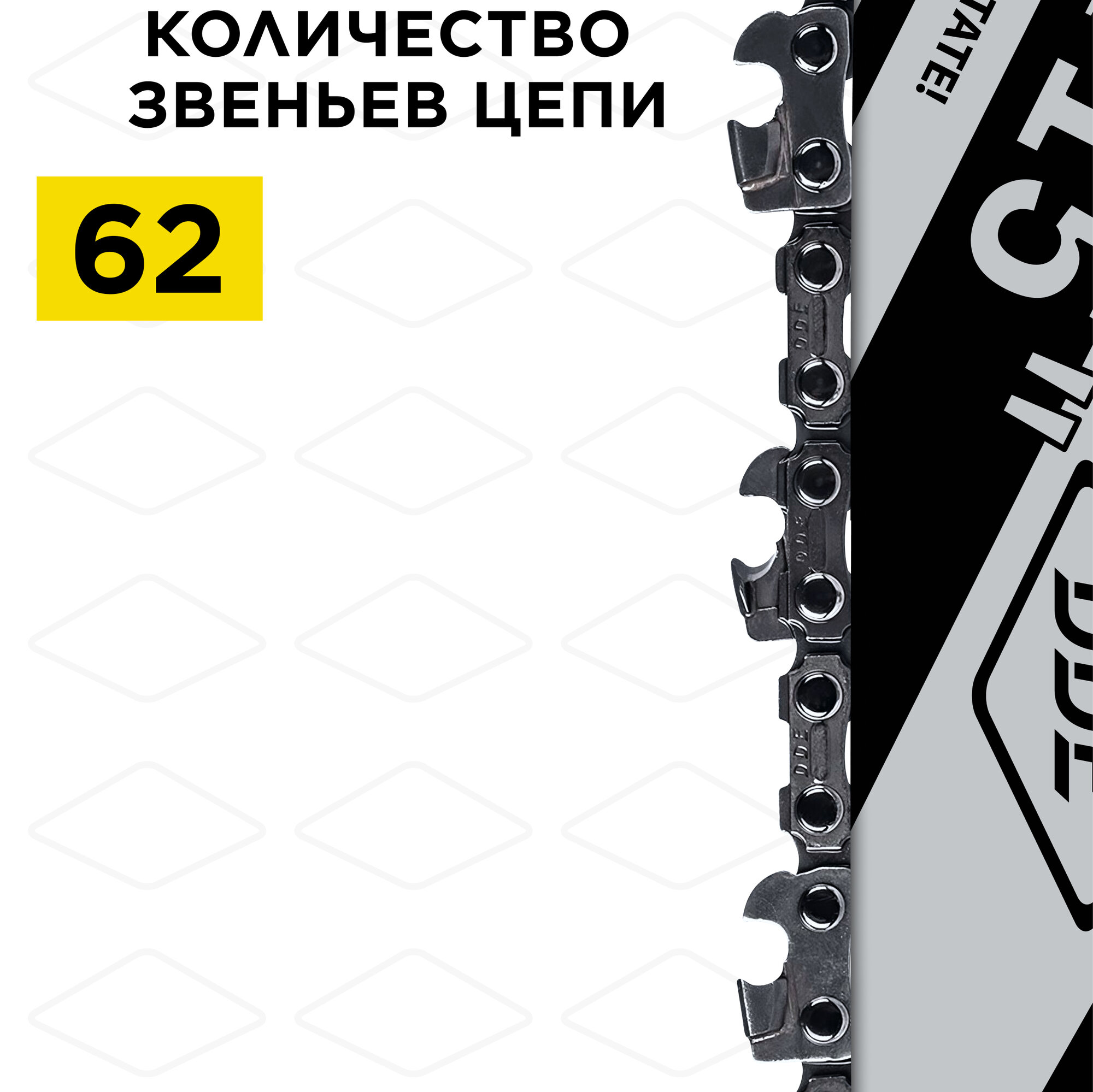 Изображение Шина пилы цепной сварная DDE 15/ 38 см .325-1,6-62 зв (для цепи 22) 153SLGD025